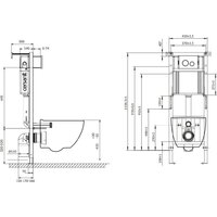 Унитаз подвесной Cersanit Brasko Smart DPL EO Slim + Aqua 40 Smart M 69333 (с кнопкой Twins черный матовый) - Превью изображения №2 — Интернет-магазин ПроЗаказ