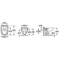 Унитаз подвесной Roca Victoria 734630300R - Превью изображения №3 — Интернет-магазин ПроЗаказ