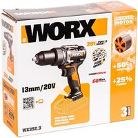 Ударная дрель-шуруповерт Worx WX352.9 (без АКБ) - Превью изображения №4 — Интернет-магазин ПроЗаказ