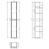  Dreja Шкаф-пенал Slim 30 99.0504 (белый глянцевый/дуб кантри) - Превью изображения №9 — Интернет-магазин ПроЗаказ