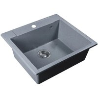 Кухонная мойка Marblan Cubi (серебристый, с сифоном) - Превью изображения №2 — Интернет-магазин ПроЗаказ