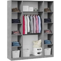 Шкаф распашной Трия Хилтон комбинированный с 4-мя дверями (ателье светлый/белый матовый) - Превью изображения №3 — Интернет-магазин ПроЗаказ