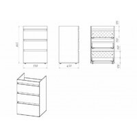  Misty Тумба с умывальником Фостер 55 + Гавана 120 D R - Превью изображения №4 — Интернет-магазин ПроЗаказ