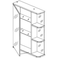  СанитаМебель Шкаф с зеркалом Камелия-09.60 (левый, белый) - Превью изображения №2 — Интернет-магазин ПроЗаказ