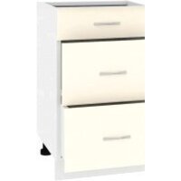 Шкаф напольный Кортекс-мебель Корнелия Лира НШ50р3ш без столешницы (кремовый) - Превью изображения №2 — Интернет-магазин ПроЗаказ