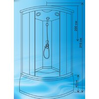 Душевая кабина Водный мир ВМ-8811Е (90x90, тонированное стекло) - Превью изображения №2 — Интернет-магазин ПроЗаказ