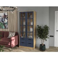 Шкаф-витрина Интерлиния Концепт КТ-ШВ2 Деко (дуб золотой/дуб королевский) - Превью изображения №4 — Интернет-магазин ПроЗаказ