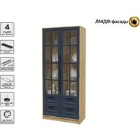 Шкаф-витрина Интерлиния Концепт КТ-ШВ2 Деко (дуб золотой/дуб королевский) - Превью изображения №3 — Интернет-магазин ПроЗаказ