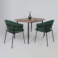 Стул с подлокотниками Алвест AV 433 (изумрудный бархат H-30/черный) - Превью изображения №5 — Интернет-магазин ПроЗаказ