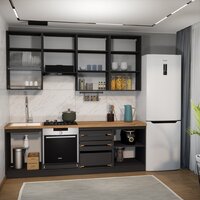 Готовая кухня ВерсоМебель Эко Премиум 2.4 (белый фасадный/ст. дуб вотан) - Превью изображения №6 — Интернет-магазин ПроЗаказ