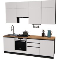 ВерсоМебель Эко Премиум 2.4 (белый фасадный/ст. дуб вотан)