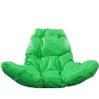 Подвесное кресло M-Group Капля Люкс 11030104 (белый ротанг/зеленая подушка) - Превью изображения №4 — Интернет-магазин ПроЗаказ