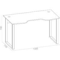 Геймерский стол Сокол КСТ-19 (черный с красной кромкой) - Превью изображения №3 — Интернет-магазин ПроЗаказ