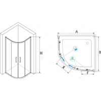 Душевой уголок RGW PA-51B 02085100-14 100x100 (черный/прозрачное стекло) - Превью изображения №2 — Интернет-магазин ПроЗаказ