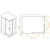 Душевой уголок RGW PA-040 3508104092-11 90x120 (хром/прозрачное стекло) - Превью изображения №2 — Интернет-магазин ПроЗаказ