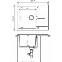 Кухонная мойка Polygran Gals 620 (серый 14) - Превью изображения №2 — Интернет-магазин ПроЗаказ
