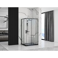 Душевой уголок Rea Punto 100x80 (черный/прозрачное стекло) - Превью изображения №5 — Интернет-магазин ПроЗаказ