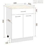 Шкаф напольный Кортекс-мебель Корнелия Лира НШ60р1ш (венге/марсель) - Превью изображения №3 — Интернет-магазин ПроЗаказ