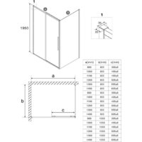 Душевой уголок Niagara Nova NG-34-12AGR-A80GR-34 120х80х195 (графит/прозрачное стекло) - Превью изображения №12 — Интернет-магазин ПроЗаказ