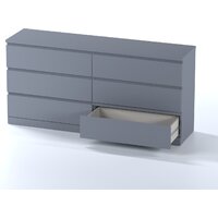 Комод Mio Tesoro Варма 6D (серый) - Превью изображения №3 — Интернет-магазин ПроЗаказ