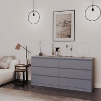 Комод Mio Tesoro Варма 6D (серый) - Превью изображения №5 — Интернет-магазин ПроЗаказ