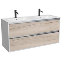 ЗОВ Тумба с умывальником Парма 120 P120LWP0MWHMC1A-OL120 (белый/белый галифакс) - Превью изображения №1 — Интернет-магазин ПроЗаказ