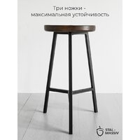 Табурет Stal-Massiv PopART-65 (дуб мореный/черный) - Превью изображения №6 — Интернет-магазин ПроЗаказ