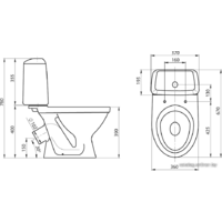 Унитаз напольный Santeri Соната Стандарт (1.P201.2.S00.00B.F) - Превью изображения №2 — Интернет-магазин ПроЗаказ