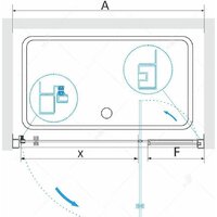 Душевая дверь RGW PA-02-B 41080208-14 (черный/прозрачное стекло) - Превью изображения №2 — Интернет-магазин ПроЗаказ