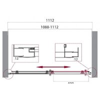 Душевая дверь BelBagno UNO-195-BF-1-110-P-Cr (текстурное стекло) - Превью изображения №7 — Интернет-магазин ПроЗаказ