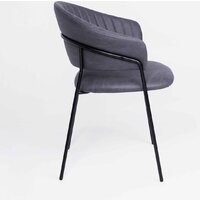 Стул с подлокотниками Алвест AV 433 (графитовая замша Kiprus 13/черный) - Превью изображения №5 — Интернет-магазин ПроЗаказ