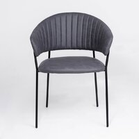 Стул с подлокотниками Алвест AV 433 (графитовая замша Kiprus 13/черный) - Превью изображения №4 — Интернет-магазин ПроЗаказ