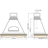 Кухонная вытяжка Elikor Бельведер 60П-650-П3Д (бежевый/дуб неокрашенный) - Превью изображения №2 — Интернет-магазин ПроЗаказ