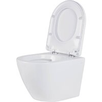 Унитаз подвесной Roxen Antares в комплекте с инсталляцией StounFix Dual Fresh 6 в 1 501501 (кнопка: белый глянец) - Превью изображения №6 — Интернет-магазин ПроЗаказ