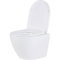 Унитаз подвесной Roxen Antares в комплекте с инсталляцией StounFix Dual Fresh 6 в 1 501501 (кнопка: белый глянец) - Превью изображения №5 — Интернет-магазин ПроЗаказ