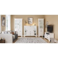 Тумба Неман мебель Юнона МН-132-15 (белый текстурный) - Превью изображения №2 — Интернет-магазин ПроЗаказ