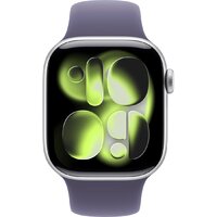 Умные часы Apple Watch Series 11 42 мм (алюминиевый корпус, серебристый/фиолетовый туман, спортивный силиконовый ремешок M/L) - Превью изображения №2 — Интернет-магазин ПроЗаказ