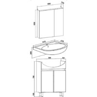  Runo Тумба с умывальником Лада 60 + Уют 60 (напольная, дуб/графит) - Превью изображения №7 — Интернет-магазин ПроЗаказ