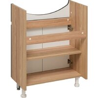  Runo Тумба с умывальником Лада 60 + Уют 60 (напольная, дуб/графит) - Превью изображения №4 — Интернет-магазин ПроЗаказ