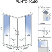 Душевой уголок Rea Punto 90x90 (черный/прозрачное стекло) - Превью изображения №7 — Интернет-магазин ПроЗаказ