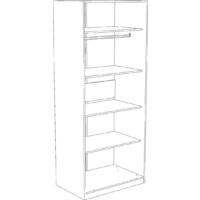 Шкаф распашной Кастанье Дезире-2 2-ух створчатый (серый) - Превью изображения №4 — Интернет-магазин ПроЗаказ