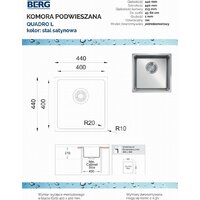 Кухонная мойка Berg Quadro MEP 400 GT10K - Превью изображения №2 — Интернет-магазин ПроЗаказ