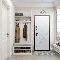 Металлическая дверь Guard 96x205x7 левая (серебристый/белый матовый) - Превью изображения №4 — Интернет-магазин ПроЗаказ