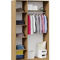 Шкаф распашной Трия Хилтон комбинированный (дуб крафт золотой/графит матовый) - Превью изображения №3 — Интернет-магазин ПроЗаказ