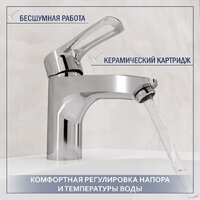 Умывальник Lauter 21478 + Spray 21CK308C с сифоном 21635CH (хром) - Превью изображения №5 — Интернет-магазин ПроЗаказ