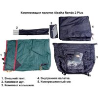 Треккинговая палатка AlexikA Rondo 2 Plus (зеленый) - Превью изображения №9 — Интернет-магазин ПроЗаказ