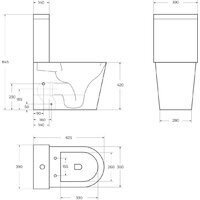 Унитаз напольный BelBagno BB2149CPR/SC (с сиденьем) - Превью изображения №10 — Интернет-магазин ПроЗаказ