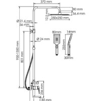 Душевая система  Wasserkraft A155.198.201.BG - Превью изображения №3 — Интернет-магазин ПроЗаказ