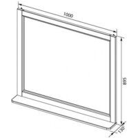  Aquanet Зеркало Бостон М 100 209674 (белый матовый) - Превью изображения №4 — Интернет-магазин ПроЗаказ