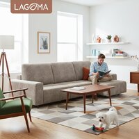 Угловой диван Lagoma Селкеа ШП 1000 + 1000 + оттоманка левый (Elle Russo/черный муар) - Превью изображения №5 — Интернет-магазин ПроЗаказ
